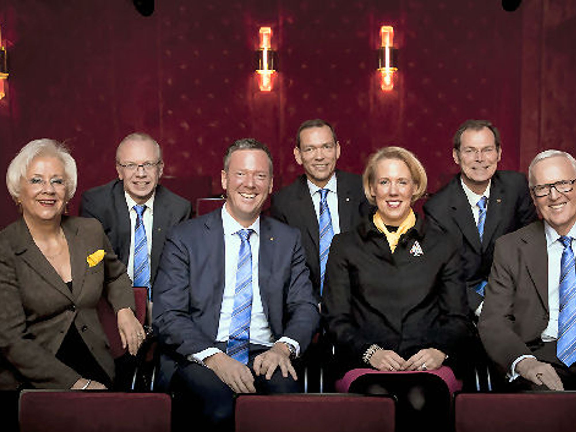Der Vorstand der HARTING Technologiegruppe: Margrit Harting, Dr. Michael Pütz, Philip Harting, Andreas Conrad, Maresa Harting-Hertz, Dr. Frank Brode und Dietmar Harting (von links nach rechts).