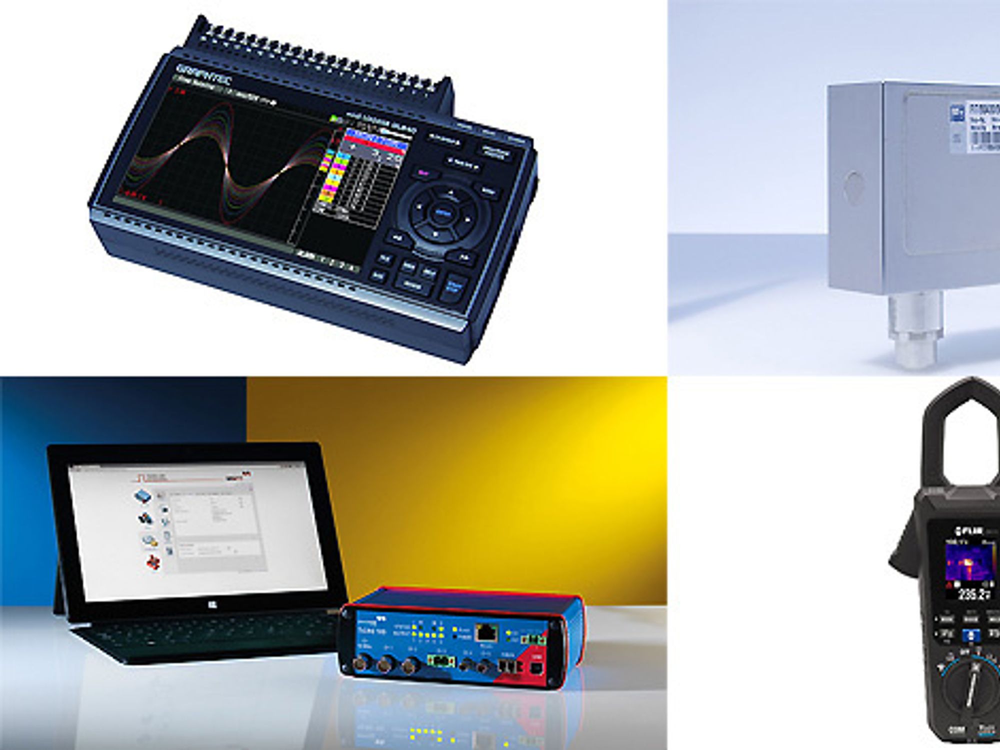 Bildcollage zu neuen Messtechnik-Produkten