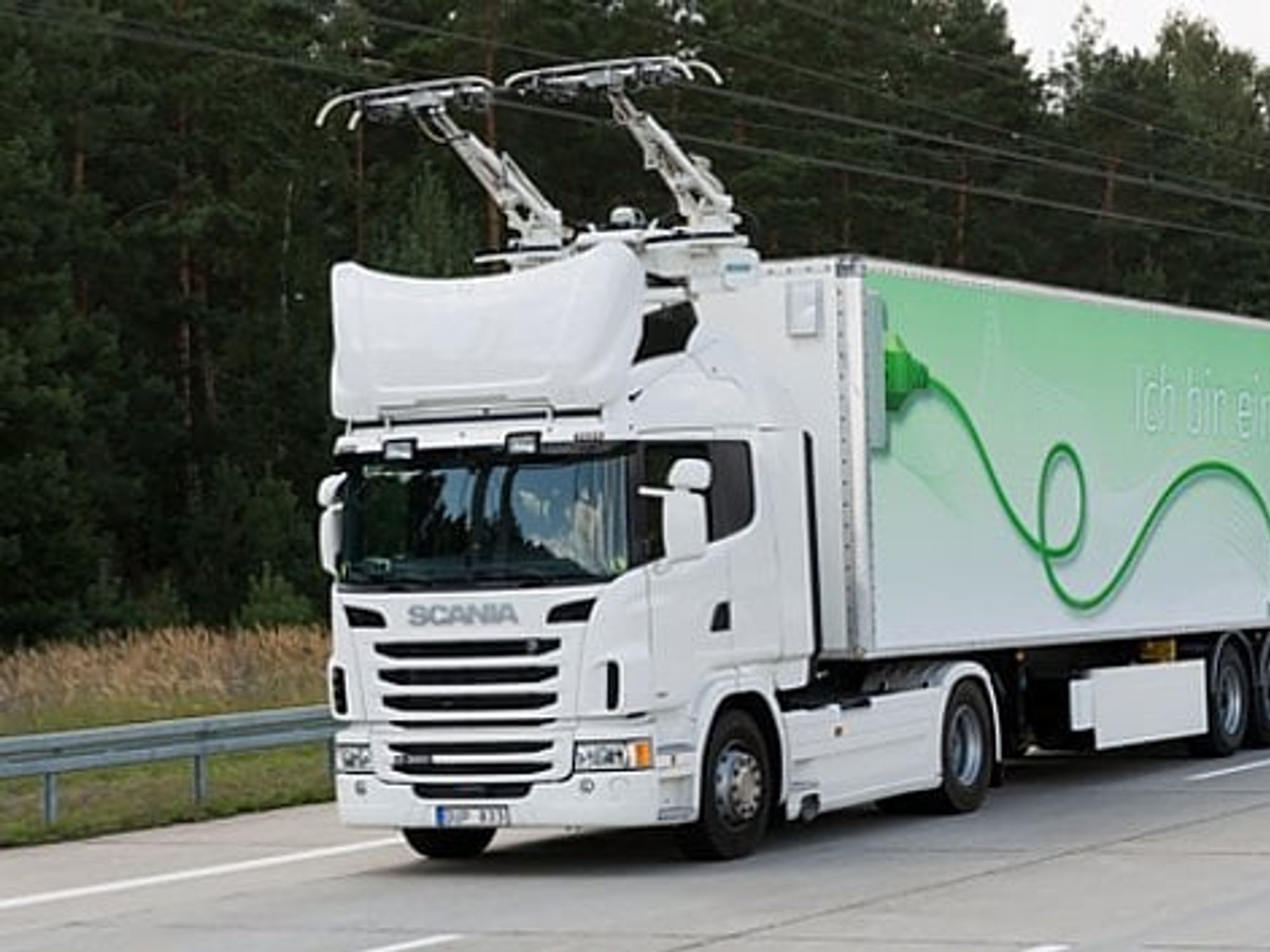Siemens, eHighway in Schweden, Hybrid-LKW Siemens, eHighway in Schweden, Hybrid-LKW