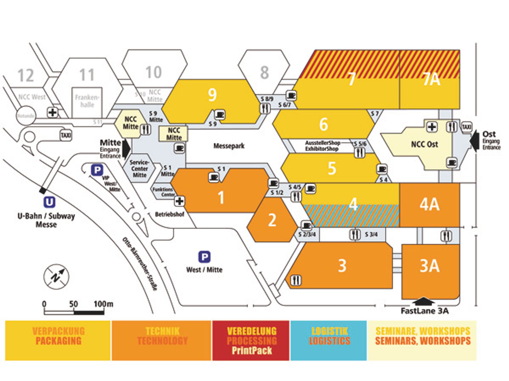 Hallenplan zur Fachpack 2015
