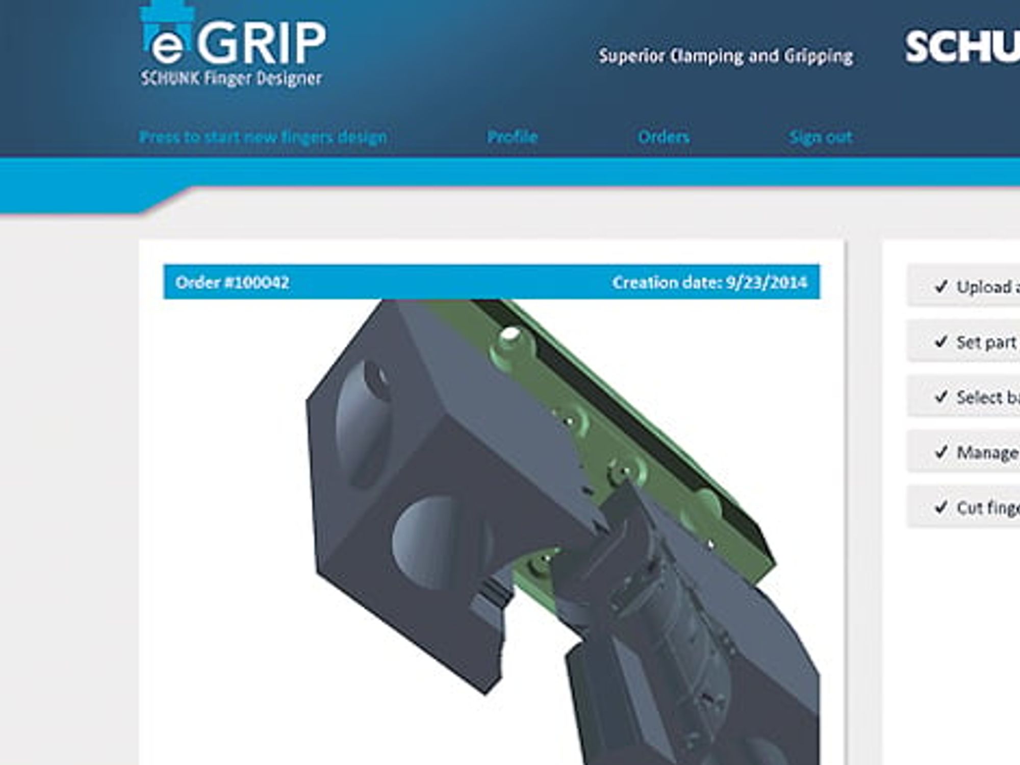 Software von Schunk generiert vollautomatisch die optimale 3D-Kontur der Greiferfinger Software von Schunk generiert vollautomatisch die optimale 3D-Kontur der Greiferfinger