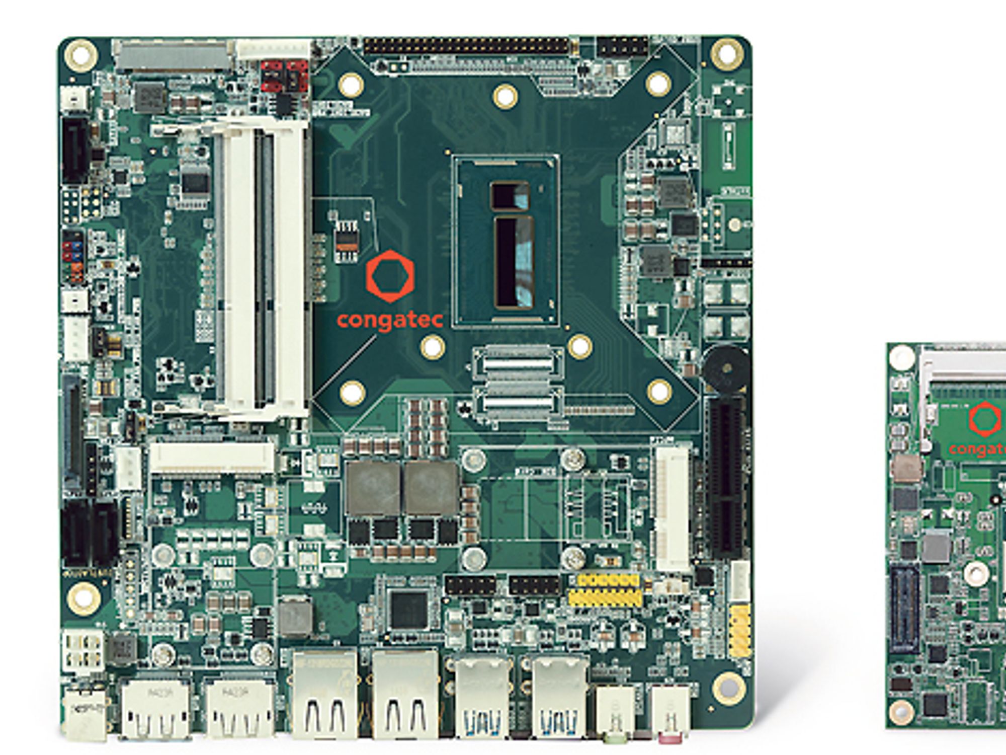 Thin-Mini-ITX- und COM-Express-Compact-Embedded-Computer von Congatec Thin-Mini-ITX- und COM-Express-Compact-Embedded-Computer von Congatec