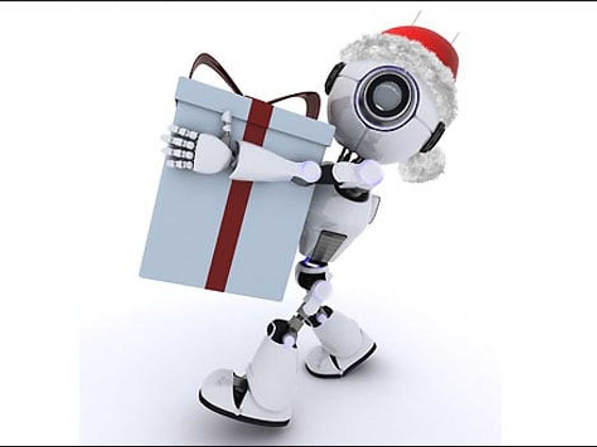Weihnachtsroboter mit Geschenk Weihnachtsroboter mit Geschenk
