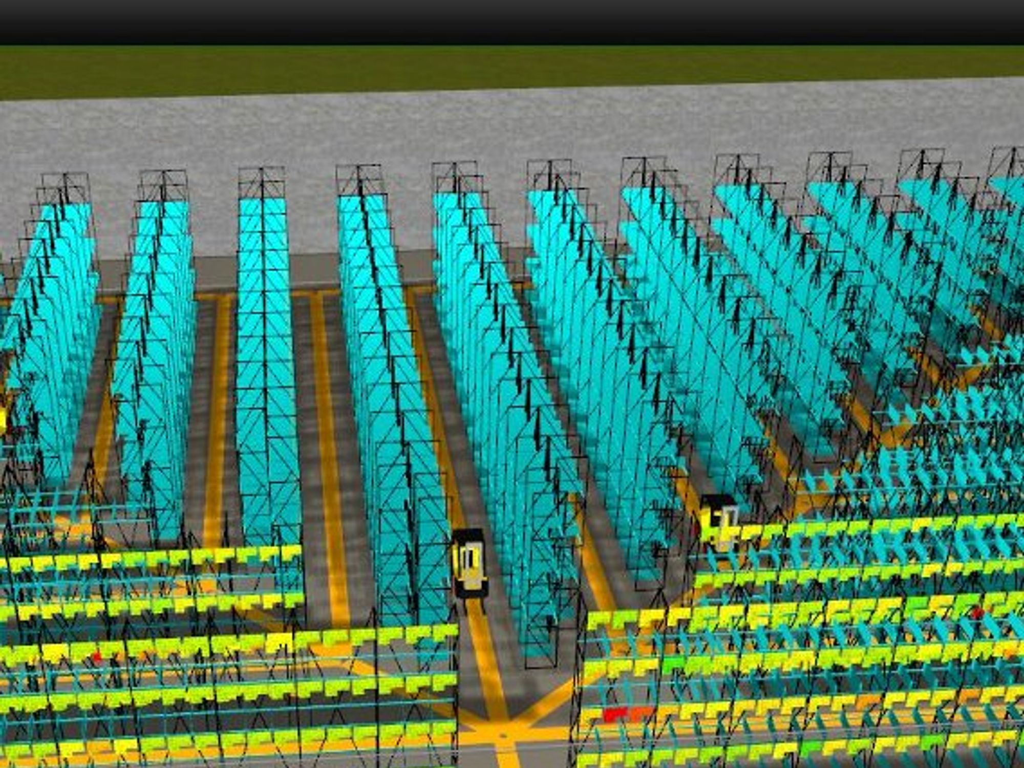 Logivations  "fliegendes V" Lagerlayout