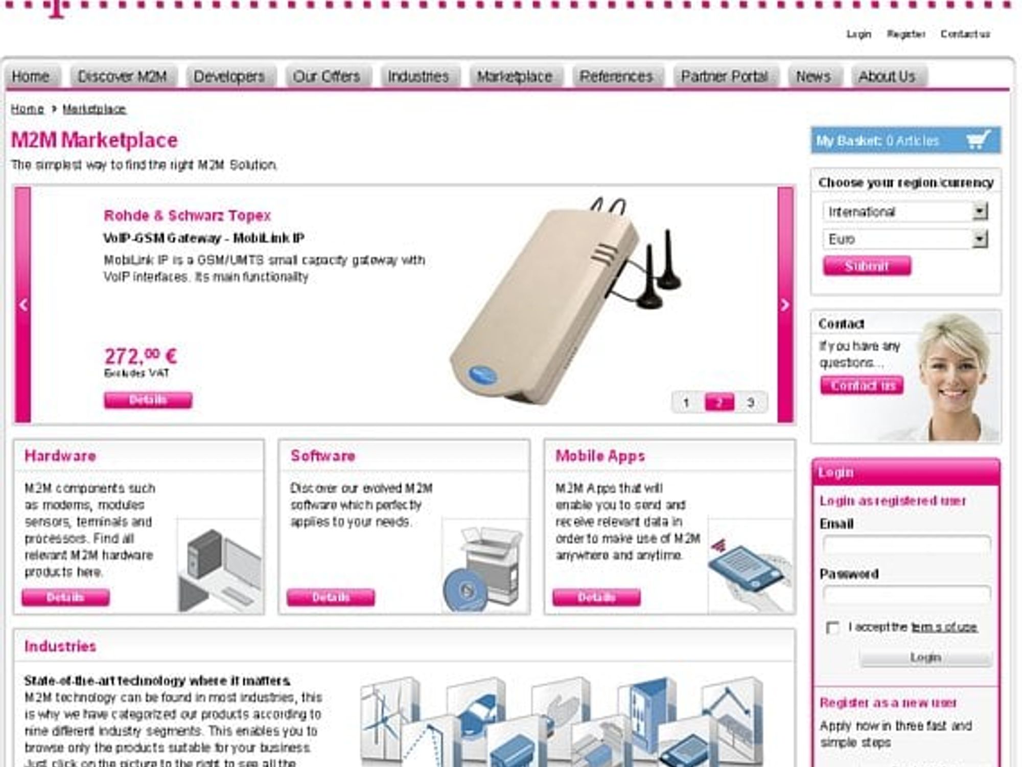 Telekom, Marktplatz, M2M-Produkte Telekom, Marktplatz, M2M-Produkte