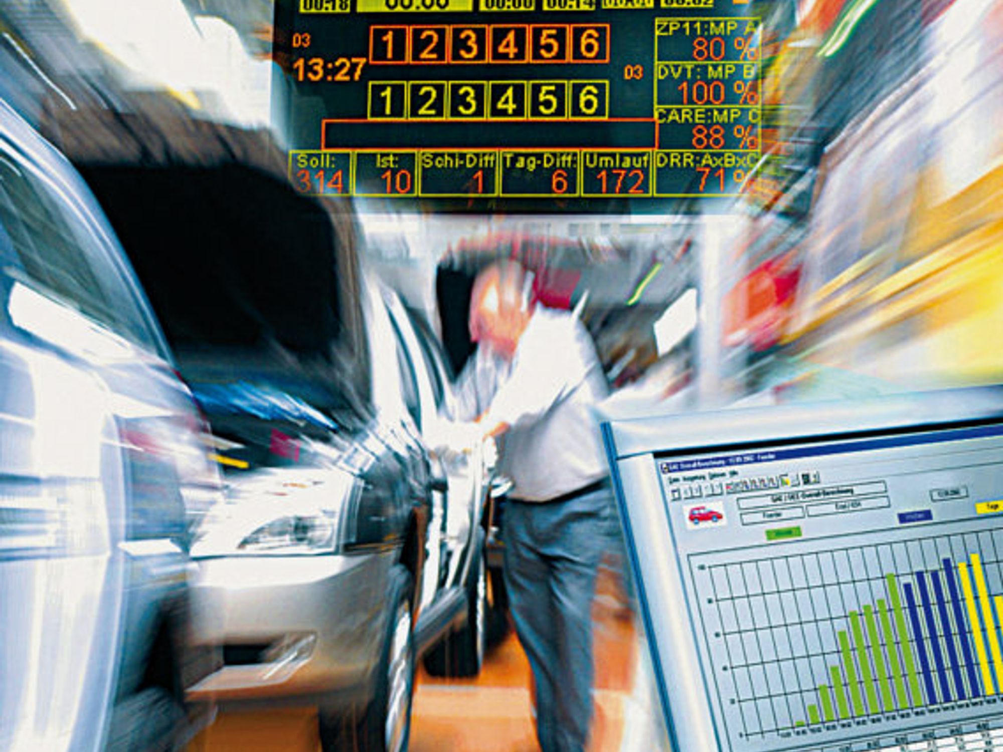 Automobilproduktion, Taktzeitmonitor