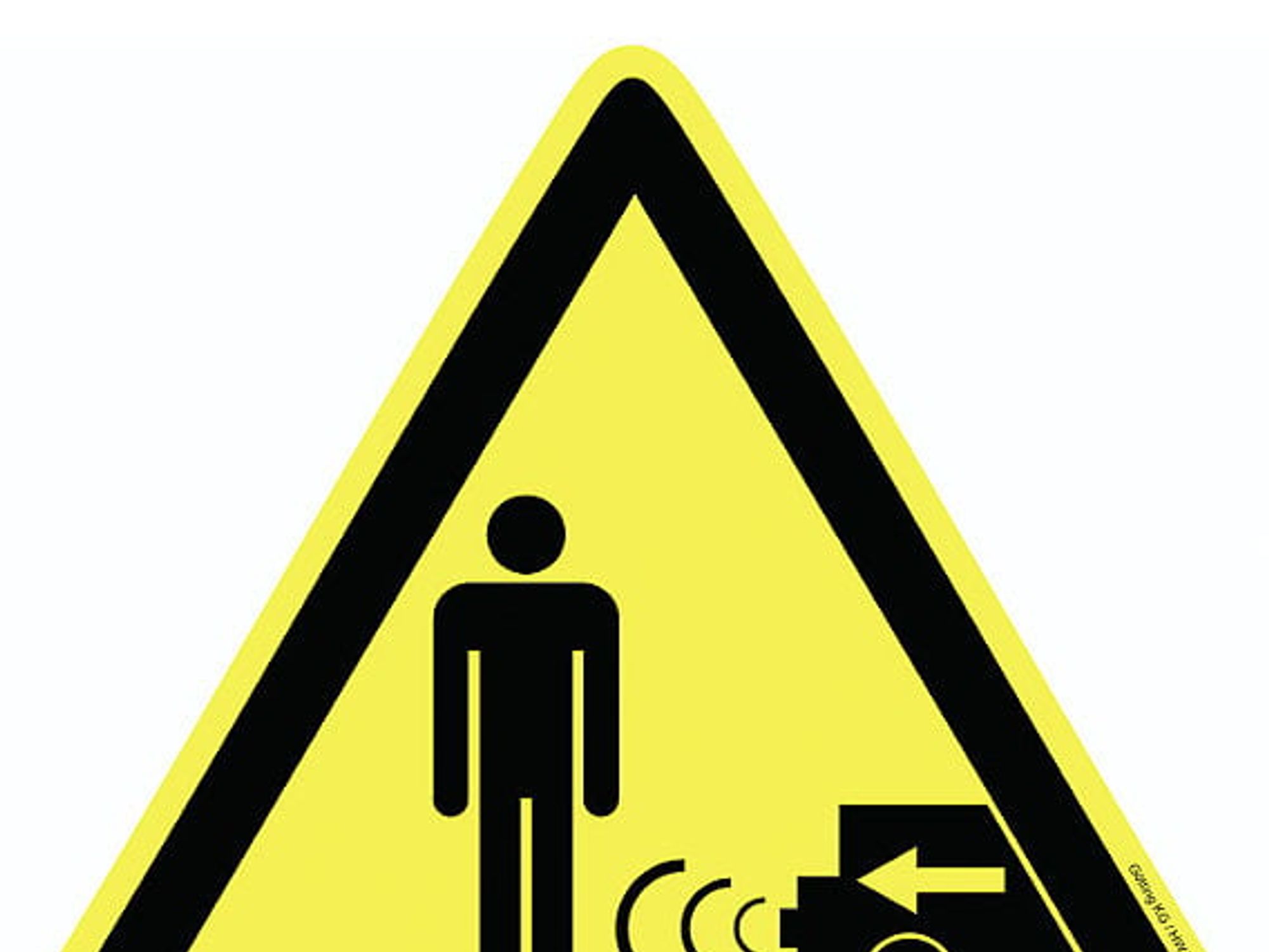 Warnschild, fahrerlose Farhzeuge, Projekt SaLsA