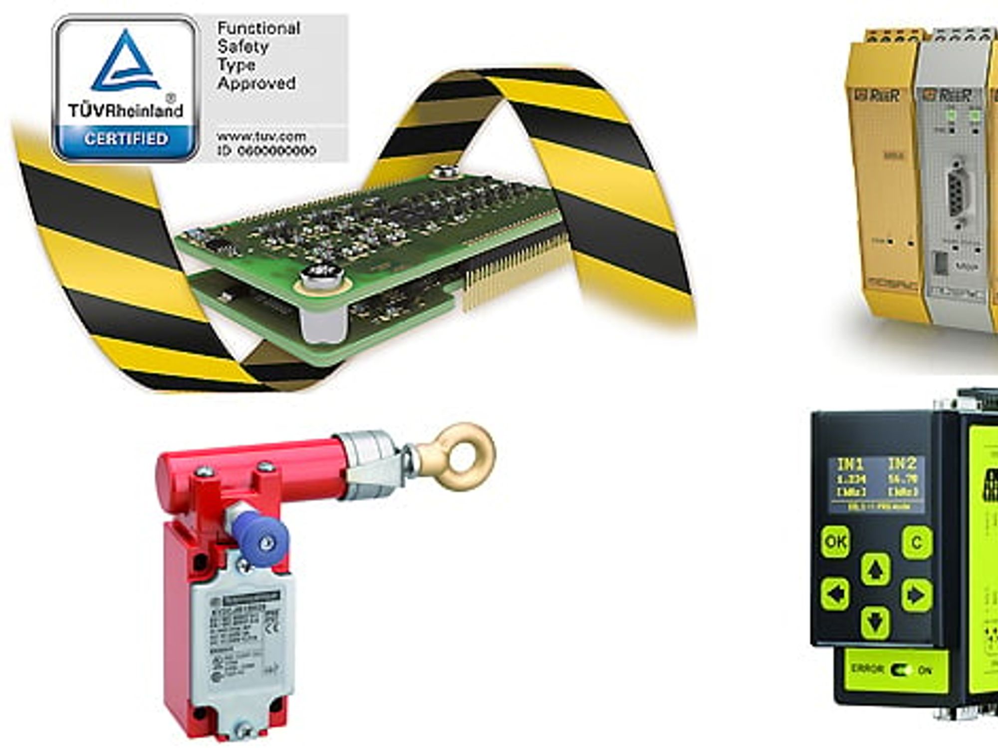 Collage zu Produkten aus der sicherheitsgerichteten Automation Collage zu Produkten aus der sicherheitsgerichteten Automation