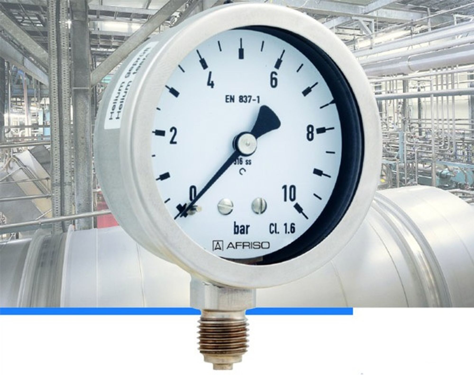 Rohrfeder-Chemiemanometer NG 50 von Afriso