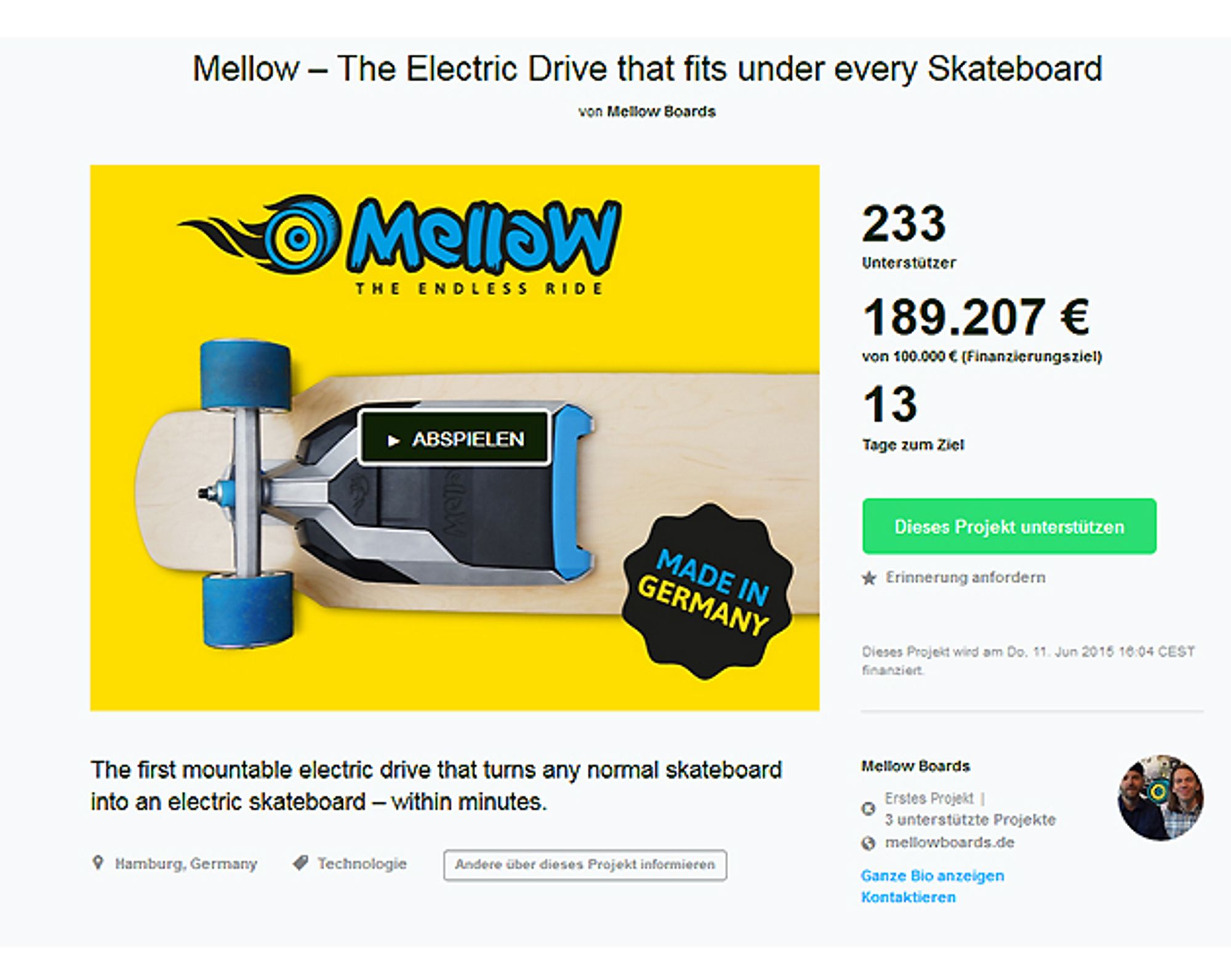 Mellow on Kickstarter Mellow on Kickstarter