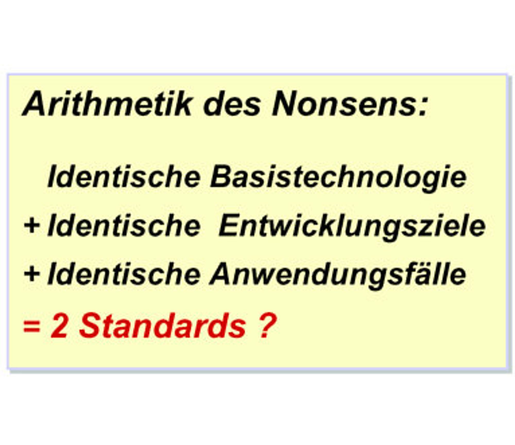 WirelessHART, ISA 100.11a Vergleich, Arithmetik des Nonsens WirelessHART, ISA 100.11a Vergleich, Arithmetik des Nonsens
