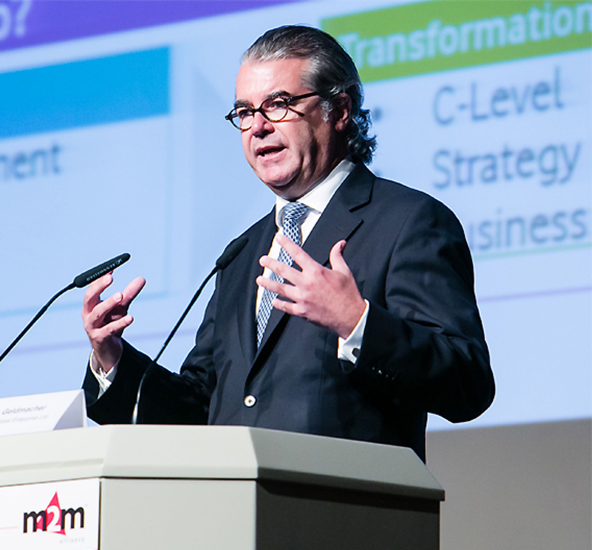 Jan Geldmacher, Chif Executive Officer Vodafone Global Enterprise, auf dem M2M Summit 2013