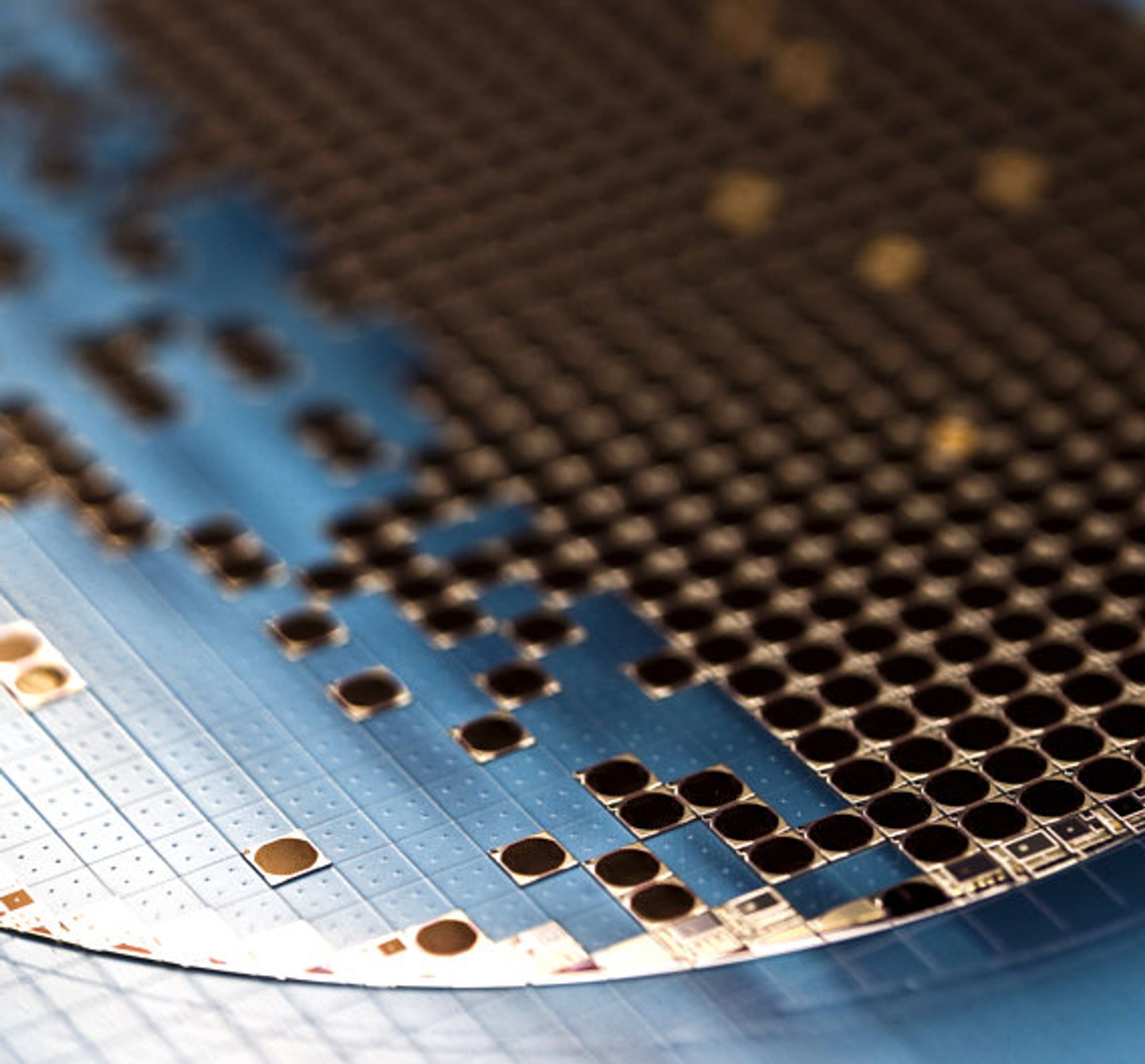 Deutscher Zukunftspreis 2011, Mehrfachsolarzelle, Wafer mit Solarzellen Deutscher Zukunftspreis 2011, Mehrfachsolarzelle, Wafer mit Solarzellen