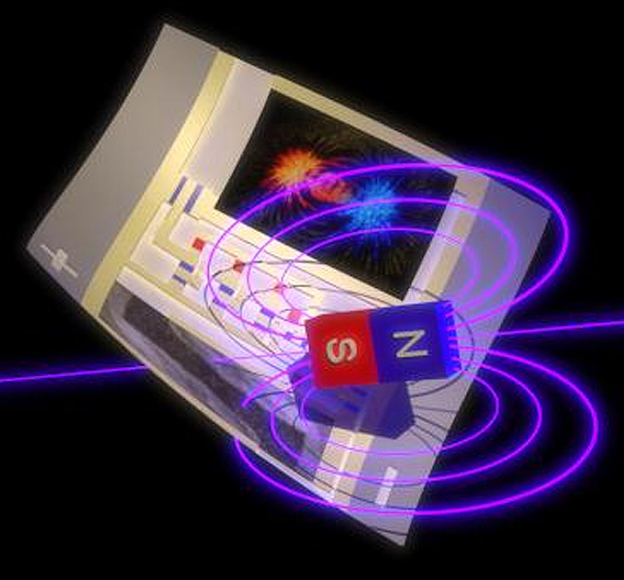 Ein druckbarer Magnetsensor fungiert als kontaktloser Schalter in einem integrierten Schaltkreis.
