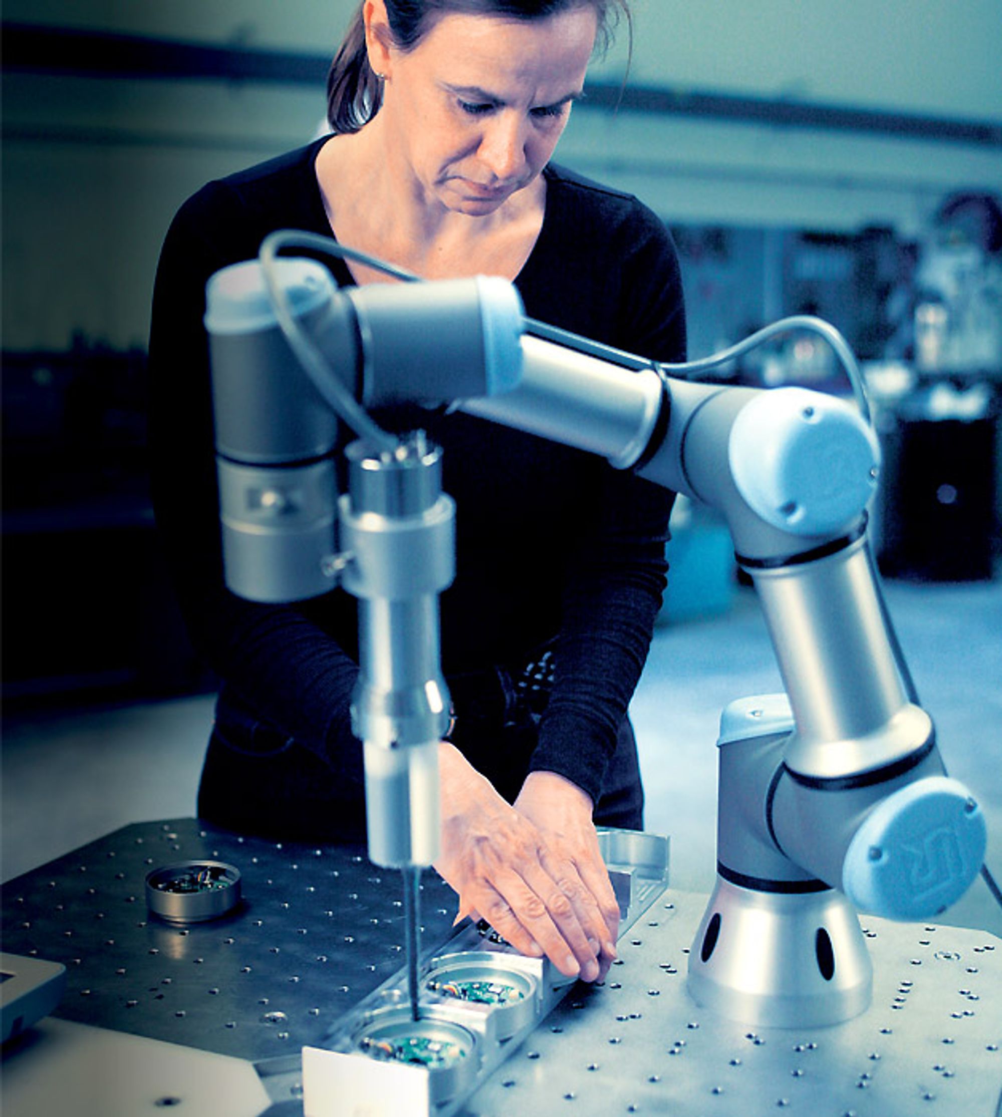 Leichtbauarmroboter UR3 von Universal Robots in der Anwendung