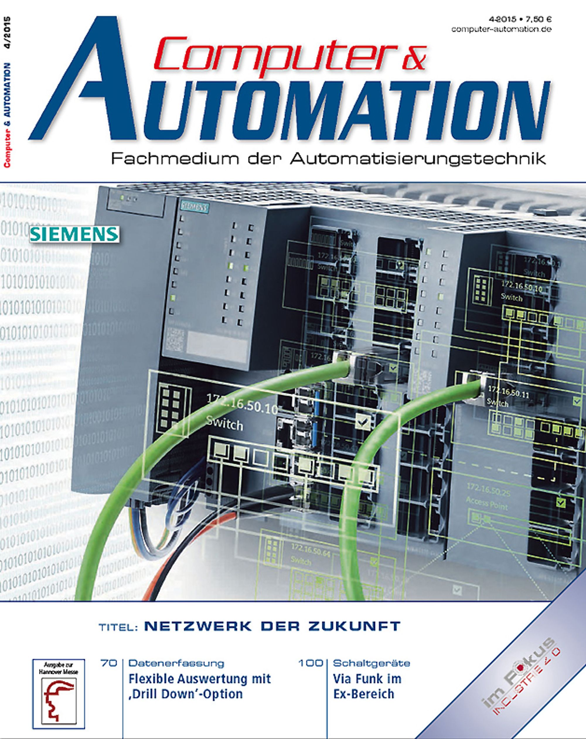 Cover picture of Computer&amp;AUTOMATION in April 2015