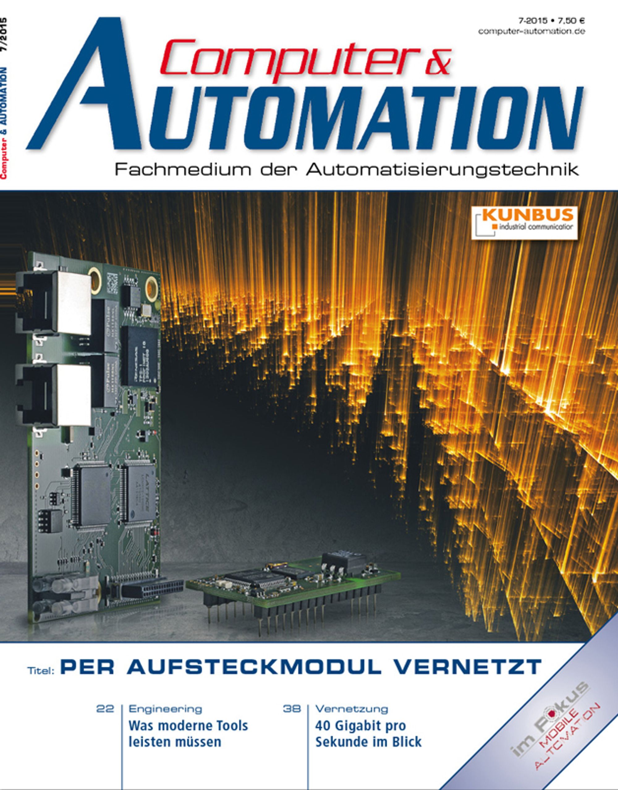 Cover picture of Computer&amp;AUTOMATION in July 2015