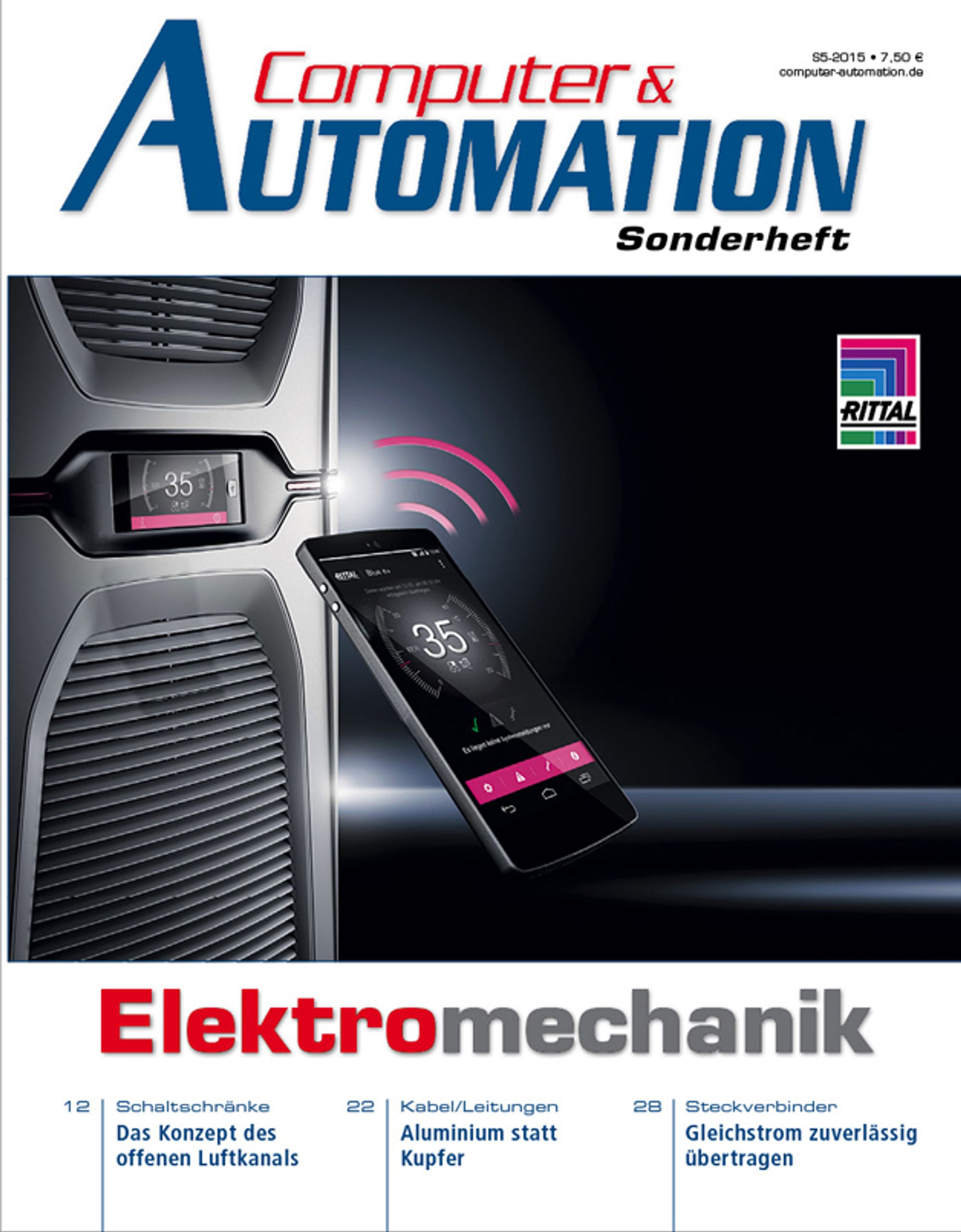 Cover picture of the special issue on electromechanics in October 2015