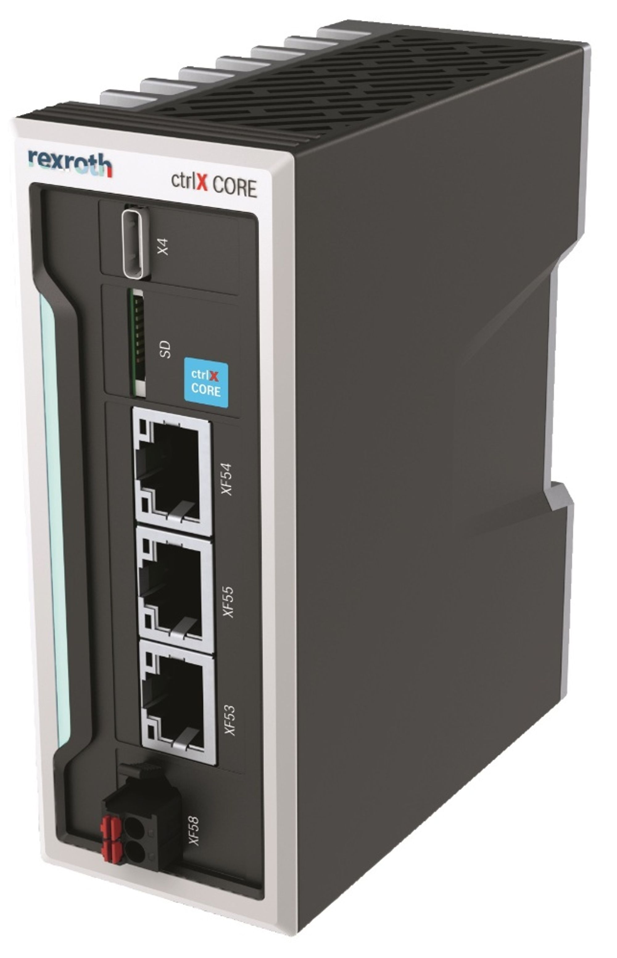 The high-performance CPU ctrlX Core can be used throughout in the embedded controller, in industrial PCs or directly in the drive.
