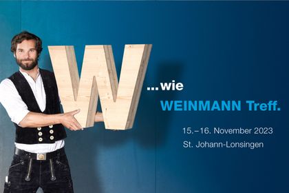 Neueste Maschinentechnik, spannende Fachvorträge und eine Fachausstellung bietet der WEINMANN Treff am 15. und 16. November 2023 in St. Johann (Foto: Homag/Weinmann) Neueste Maschinentechnik, spannende Fachvorträge und eine Fachausstellung bietet der WEINMANN Treff am 15. und 16. November 2023 in St. Johann (Foto: Homag/Weinmann)
