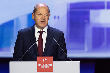 Federal Chancellor Olaf Scholz (SPD) speaks at the opening of Hannover Messe 2022.