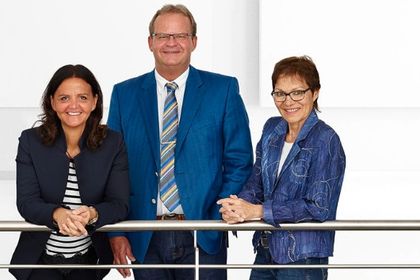 Arburg shareholders Juliane Hehl, Michael Hehl and Renate Keinath (from left)