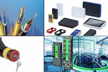 Image collage of products from the electromechanics sector Image collage of products from the electromechanics sector