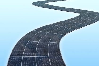 Electricity generation on the solar road is estimated at 280,000 kWh per year. Electricity generation on the solar road is estimated at 280,000 kWh per year.