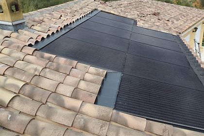 Solar system on a roof Solar system on a roof