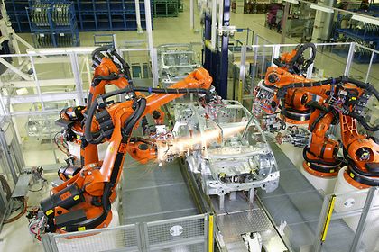 Punktschweißapplikation von Kuka im Automobilbau Punktschweißapplikation von Kuka im Automobilbau