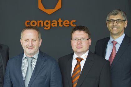 Erweiterter congatec-Vorstand (von links): CEO Jason Carlson, CTO Gerhard Edi, COO Matthias Klein und CFO Josef Wenzl Erweiterter congatec-Vorstand (von links): CEO Jason Carlson, CTO Gerhard Edi, COO Matthias Klein und CFO Josef Wenzl