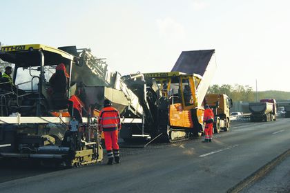Traditonelle Baustelle