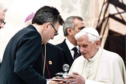 Papst Benedikt XVI und Dieter Salomon Papst Benedikt XVI und Dieter Salomon