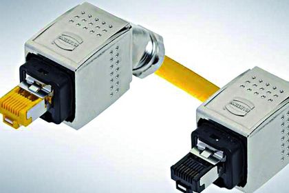 Harting, Han PushPull Steckverbinder, gewinkelter Leitungsabgang Harting, Han PushPull Steckverbinder, gewinkelter Leitungsabgang