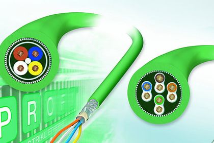 Schmuckbild, Profinet-Verkabelungskonzept 4-paarig