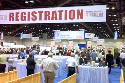 Rockwell Automation, Automation Fair 2010, Eingang, Registration Rockwell Automation, Automation Fair 2010, Eingang, Registration