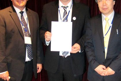 Dr. Alex Zelinsky, IEEE, Bruno Maisonnier, Aldebaran Robotics, Dr. Shinsuke Sakakibara, IFR-Präsident