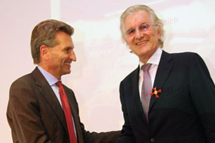 Günther Oettinger (l.), Rainer Blickle