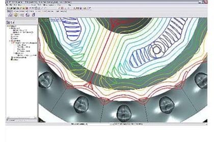 Screenshot der Fräsbearbeitungs-Technologie SmoothFlow von VX Corporation Screenshot der Fräsbearbeitungs-Technologie SmoothFlow von VX Corporation