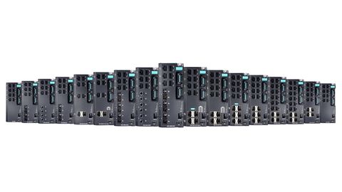 Familienbild der industriellen Managed Ethernet-Switches EDS-4000/G4000 von Moxa