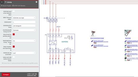 Partial functions, such as the example of a 24 V power supply unit shown here, can be configured with eBuild Free. Partial functions, such as the example of a 24 V power supply unit shown here, can be configured with eBuild Free.
