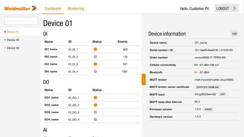 The data from the 'IoT terminal' is available as standardized protocols that can be easily integrated into existing engineering systems. The data from the 'IoT terminal' is available as standardized protocols that can be easily integrated into existing engineering systems.