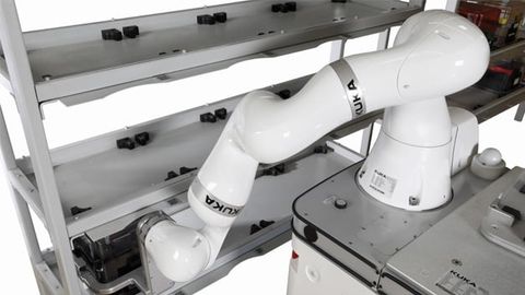 Seven-axis, sensitive robotic arm from Kuka