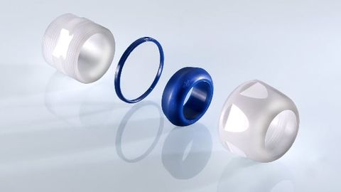 Hygienic plastic cable gland, Pflitsch
