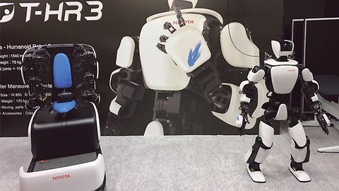 Robot T-HR3 from Toyota at the iREX 2017 in Japan Robot T-HR3 from Toyota at the iREX 2017 in Japan