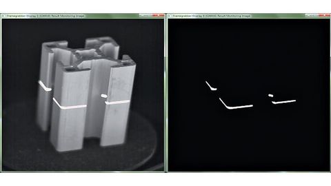 Lasertriangulation für 3D-Messungen von Prfilsträngen Lasertriangulation für 3D-Messungen von Prfilsträngen