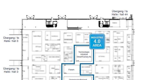 Lageplan zur Industrie-4.0-Area auf der SPS IPC Drives 2015 