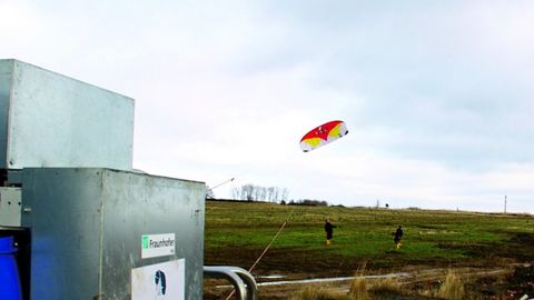 Fraunhofer IPA, Kite Kraftwerk, Testgelände Fraunhofer IPA, Kite Kraftwerk, Testgelände