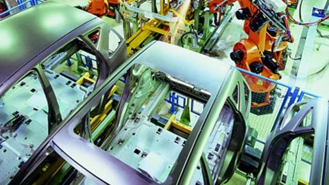 Kuka, Wartestellung der Roboter im Automobilbau