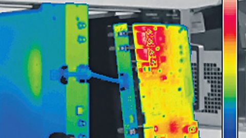 Thermografiebild, Überprüfung Wärmedesign CPU-Baugruppe